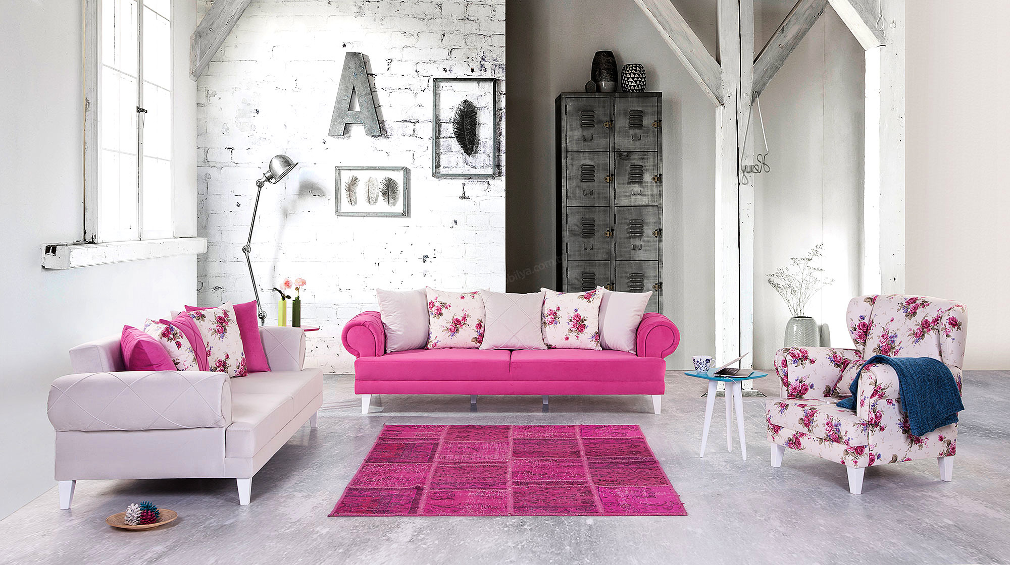 krem pembe koltuk takımları
