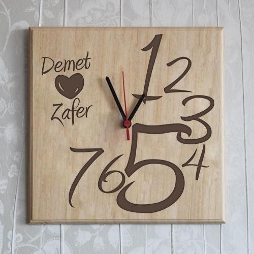 kisiye_ozel_kare_ahsap_duvar_saati