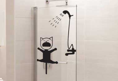 banyo için eğlenceli duvar yapıştırmaları