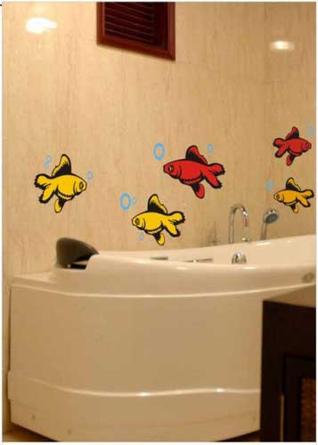 banyo için eğlenceli duvar yapıştırmaları