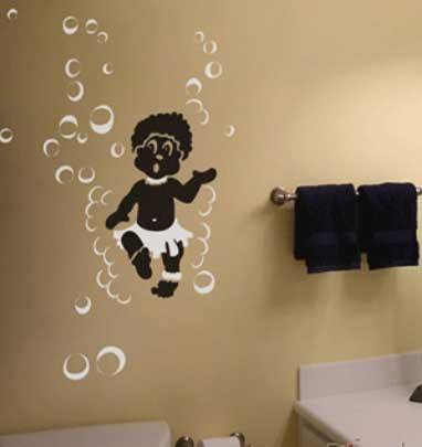 banyo için eğlenceli duvar yapıştırmaları