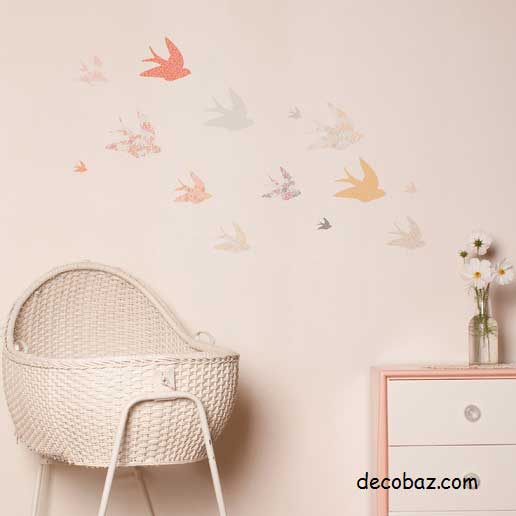 bebek odası için duvar stickerleri