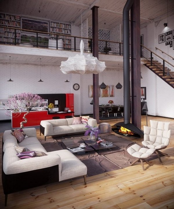loft daire dekorasyonu 25