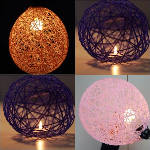 balon ve ipten avize yapımı