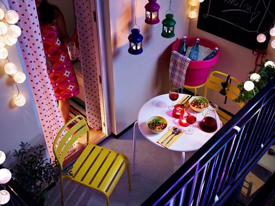 küçük balkon dekoru
