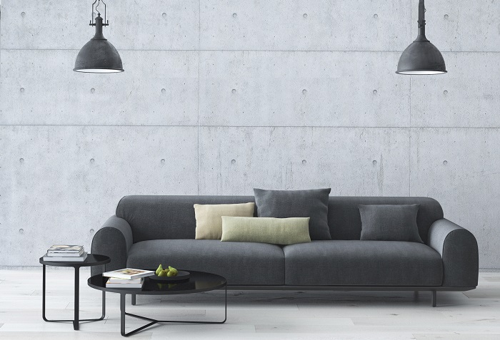 Contemporary living room loft interior